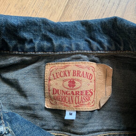 Women's Vintage Lucky Brand Denim Jean Jacket 1990s Y2K Size M - Picture 2 of 5